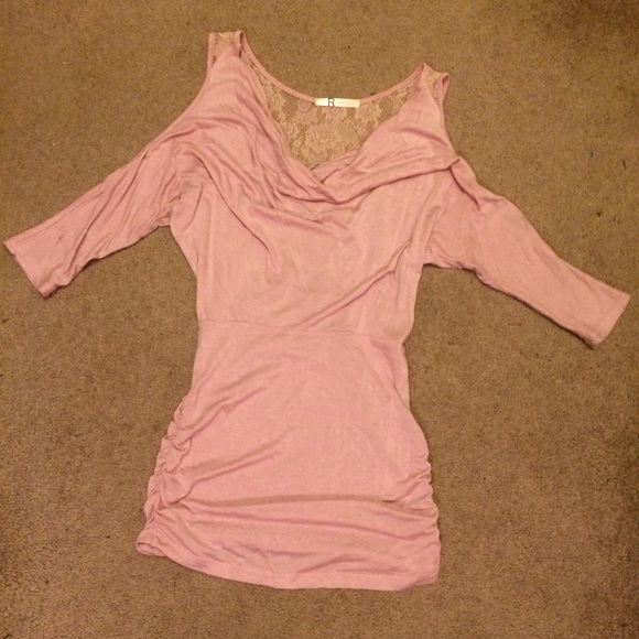 Charlotte Russe Tops - ‼️Closing July ! Light Pink Cold Shoulder Top
